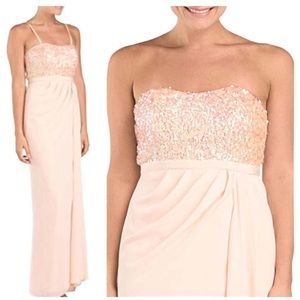 Belle Badgley MIschaka  Long empire waist sequin